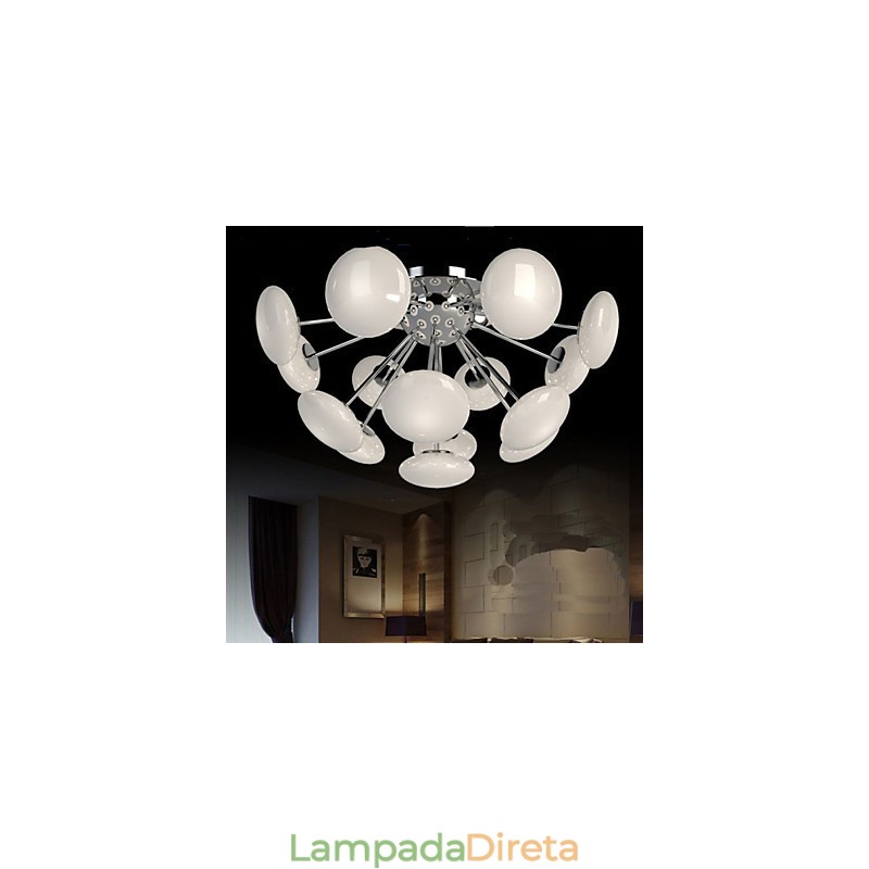 ModernYestaurant Lâmpada Simples Circular Vidro Arte Pendente Lâmpada Estilo Europeu