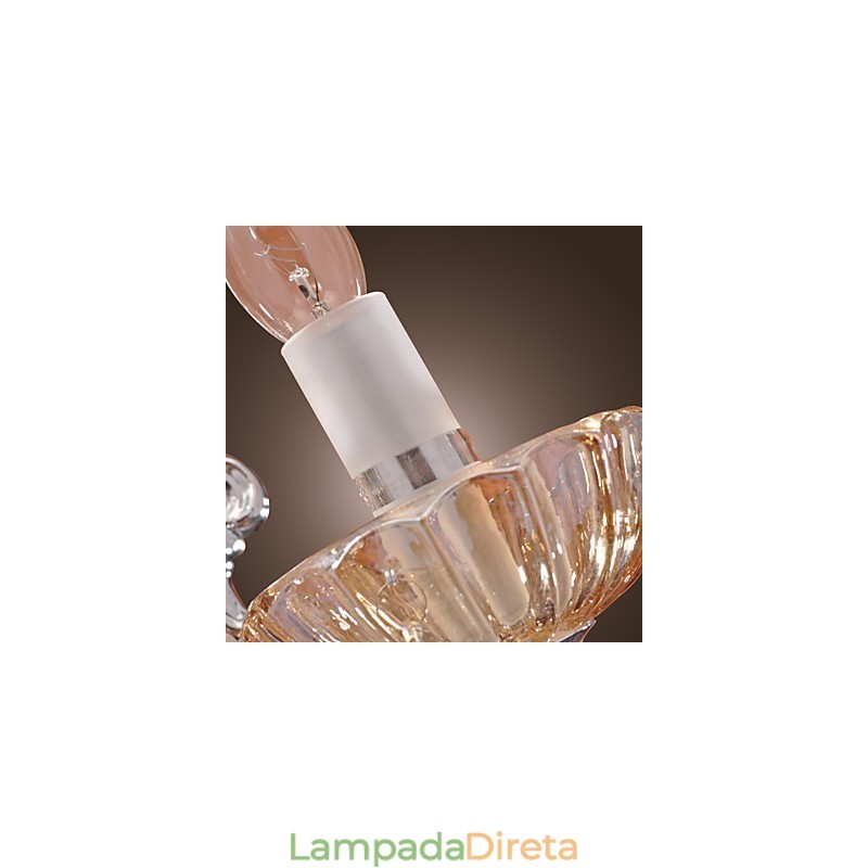 Elegante Luminária de Parede de Cristal com 2 Luzes