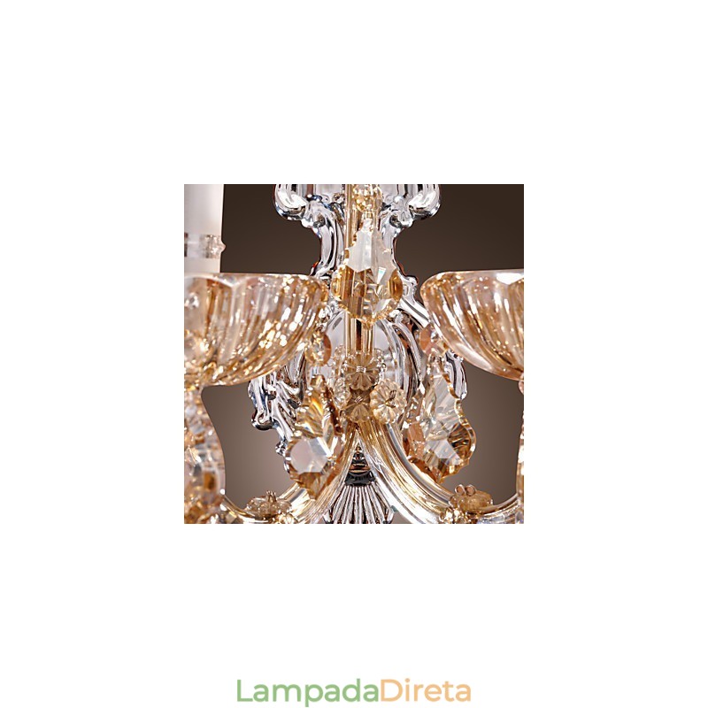 Elegante Luminária de Parede de Cristal com 2 Luzes