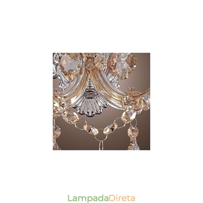 Elegante Luminária de Parede de Cristal com 2 Luzes