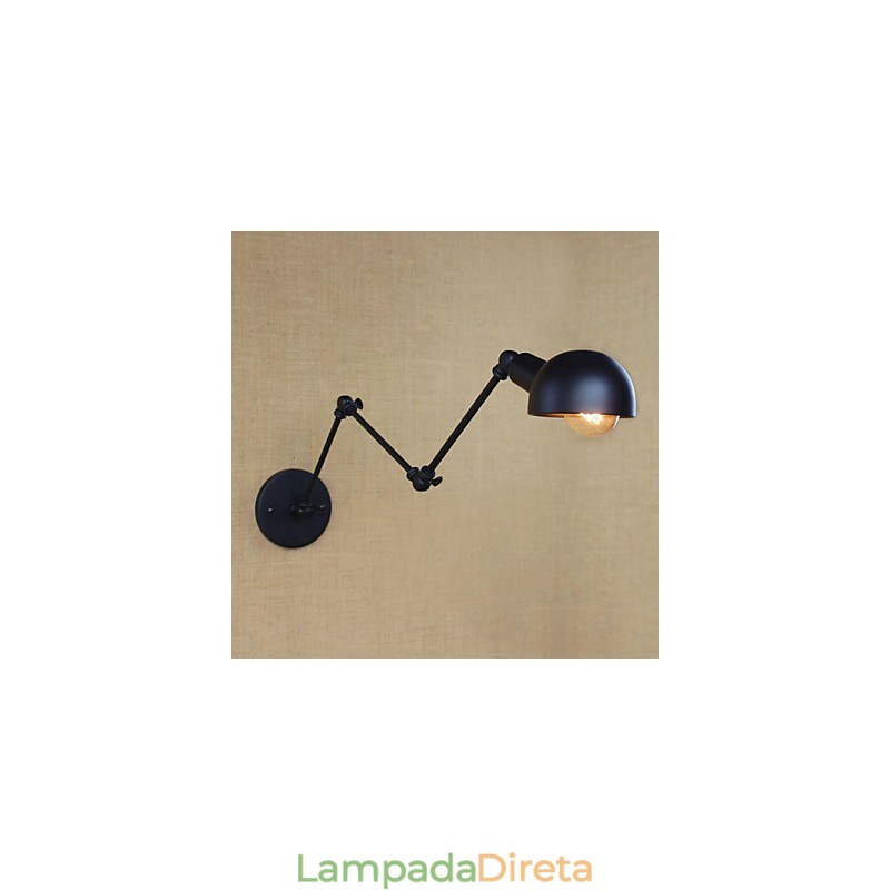 Estilo industrial retrô corredor escadas corredor braço longo lâmpada de parede ferro forjado varanda restaurante bar
