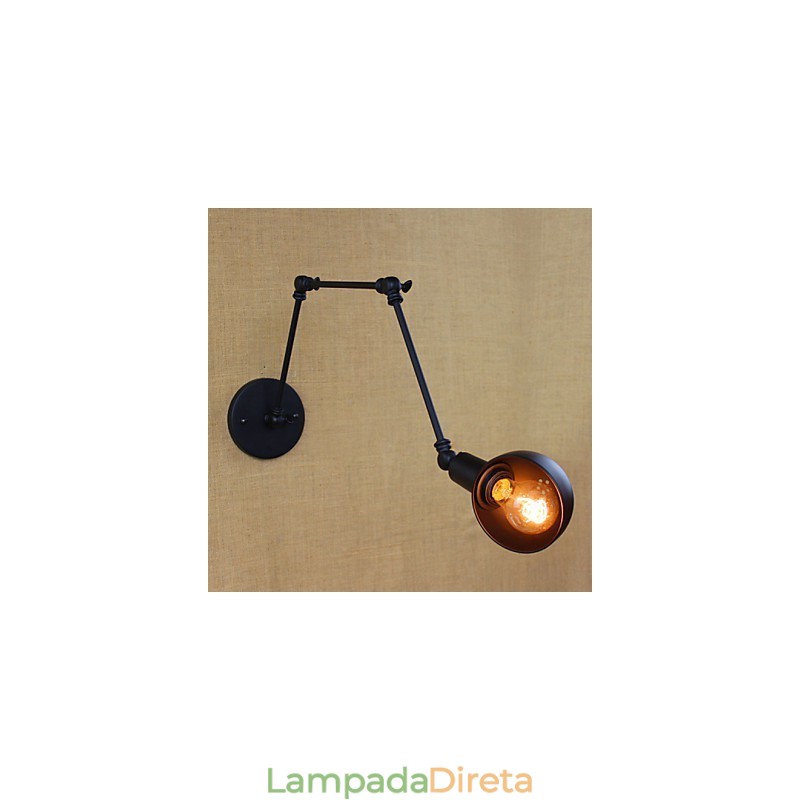 Estilo industrial retrô corredor escadas corredor braço longo lâmpada de parede ferro forjado varanda restaurante bar