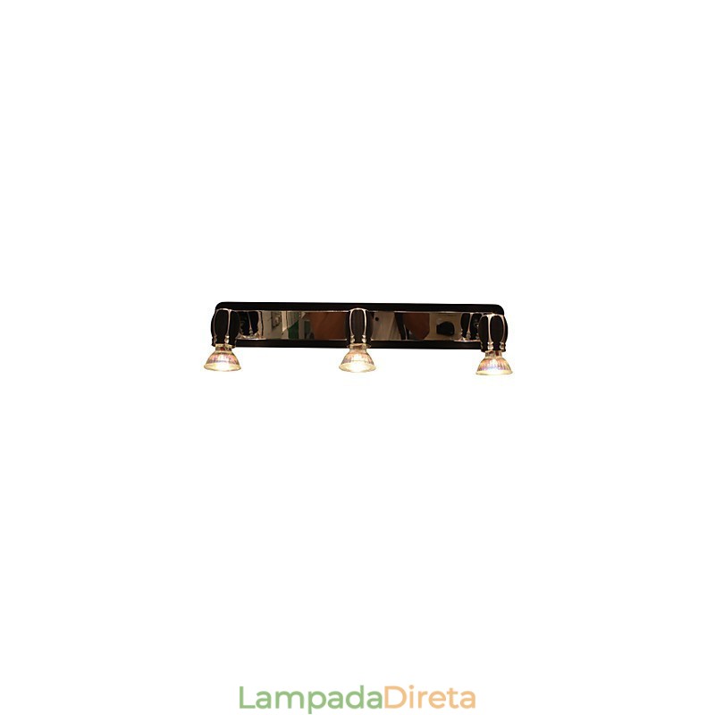 Luzes de parede pretas modernas Luzes de banheiro com 3 luzes