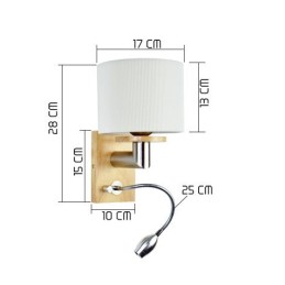 Luminária de parede One Light com luz de leitura