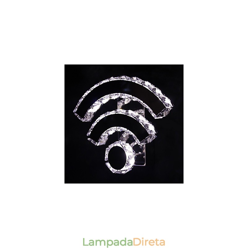 WIFI Cristal Wall Spots Cristal Moderno Contemporâneo Cama Sala Hotel Metal