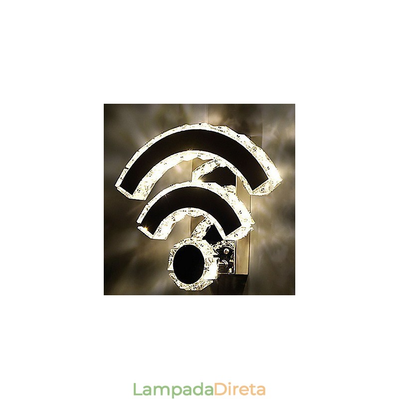 WIFI Cristal Wall Spots Cristal Moderno Contemporâneo Cama Sala Hotel Metal
