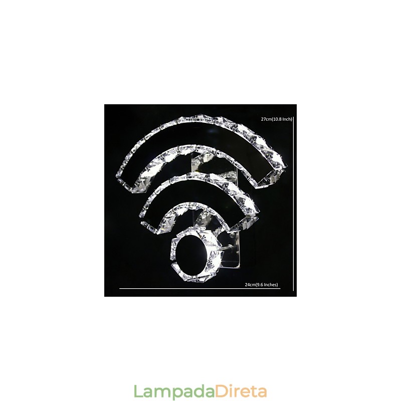 WIFI Cristal Wall Spots Cristal Moderno Contemporâneo Cama Sala Hotel Metal