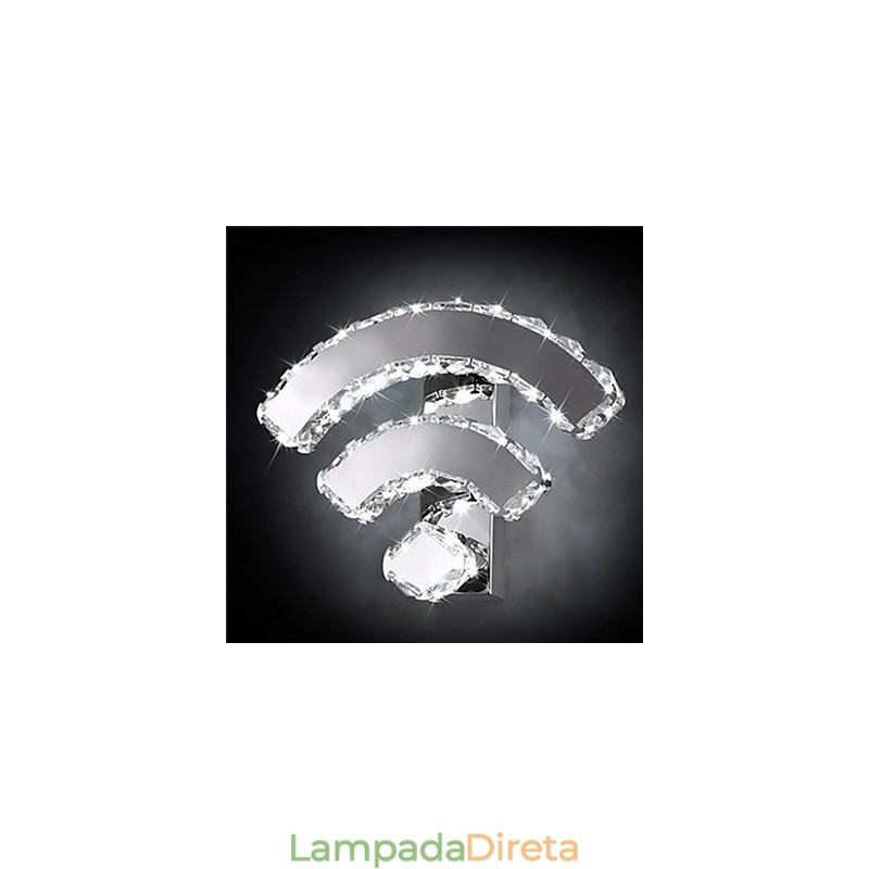 WIFI Cristal Wall Spots Cristal Moderno Contemporâneo Cama Sala Hotel Metal