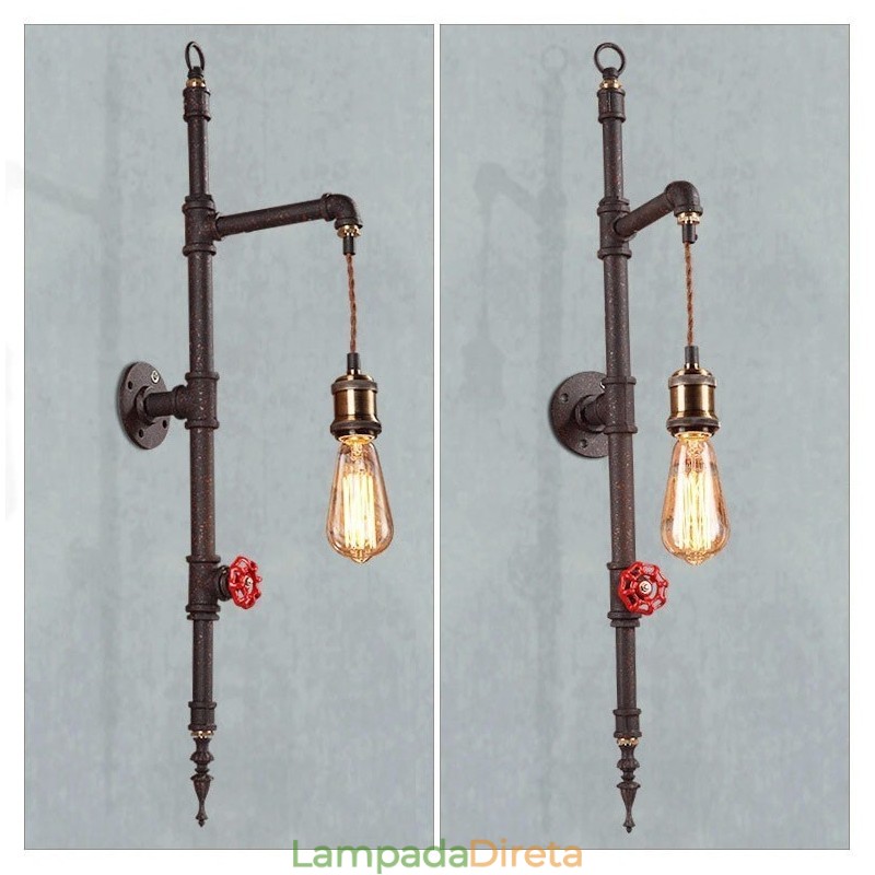 A parede de tubos da luminária de parede de foguete retrô criativa rural