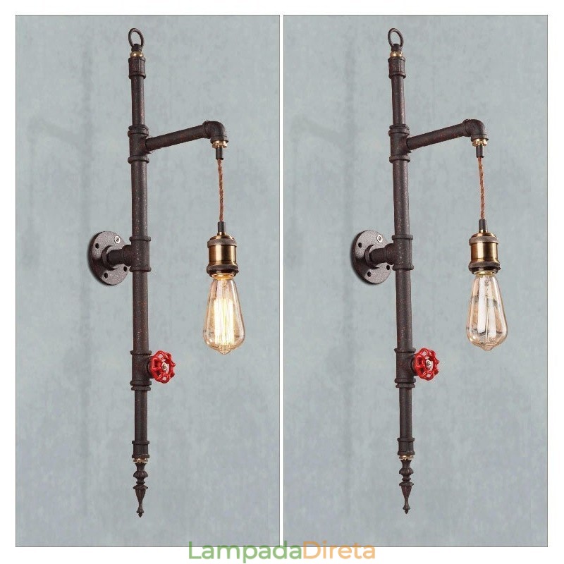 A parede de tubos da luminária de parede de foguete retrô criativa rural