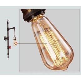 A parede de tubos da luminária de parede de foguete retrô criativa rural