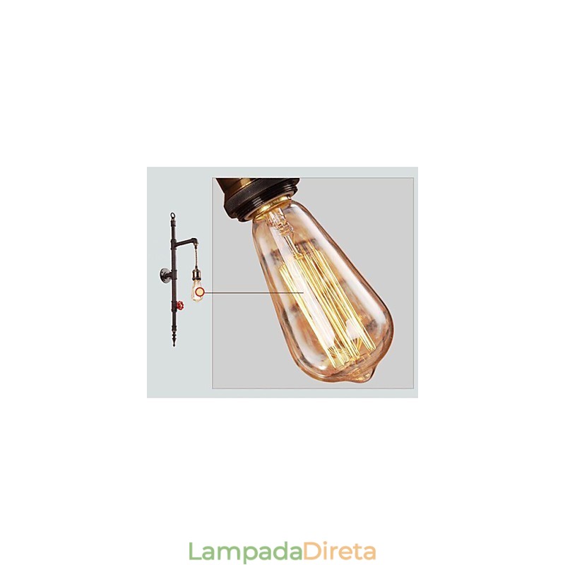A parede de tubos da luminária de parede de foguete retrô criativa rural