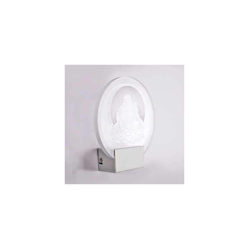Luminária de parede acrílica PVC Lâmpada de luz Chip Moderna Contemporânea Metal