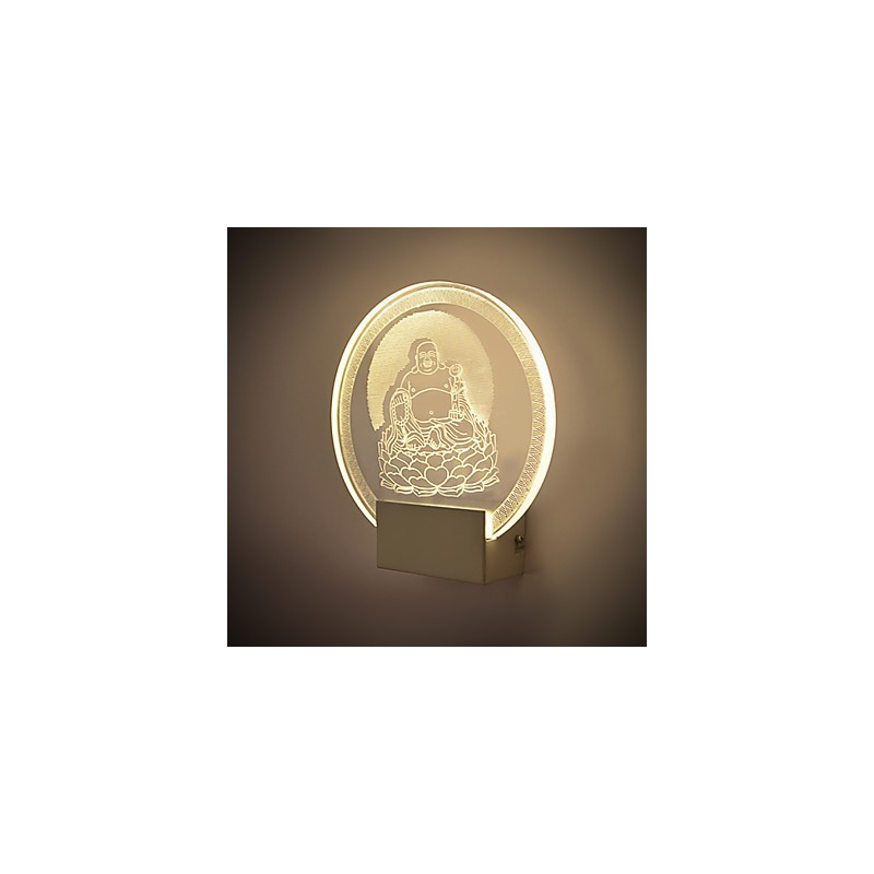 Luminária de parede acrílica PVC Lâmpada de luz Chip Moderna Contemporânea Metal