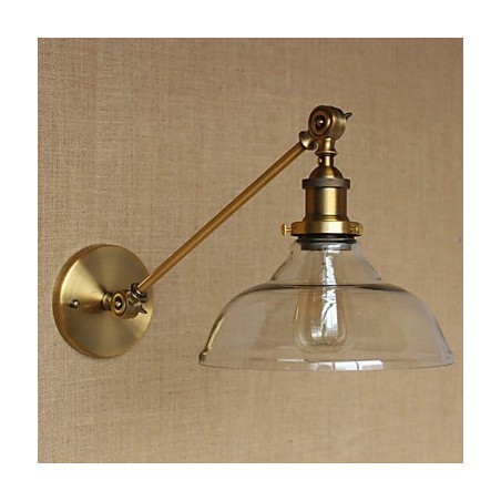 O ferro vidro bronze latão braço estilo retro criativo americano country hall quarto lâmpada de parede O ferro vidro bronze latão braço estilo retro criativo americano country hall quarto lâmpada de parede