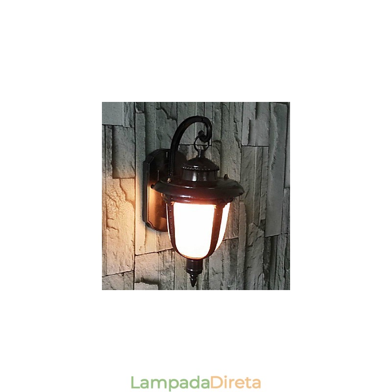 Luminárias de parede externas tradicionais clássicas de metal