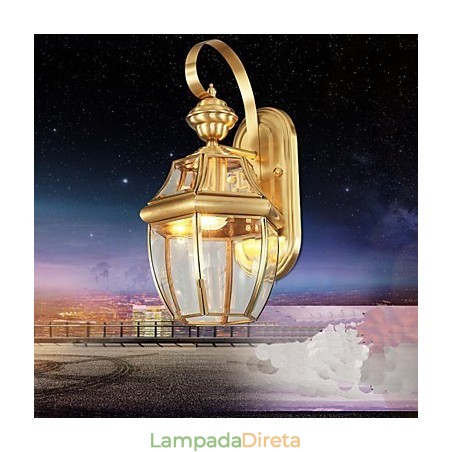 Lâmpada de jardim Lâmpada de cobre completa Lâmpada externa Lâmpada à prova d'água A Lâmpada de jardim Lâmpada de cobre completa Lâmpada externa Lâmpada à prova d'água A