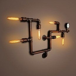 Luminária de parede Arandelas de parede 6 luzes Bronze Finsh Estilo industrial Rústico Lodge Metal