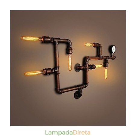 Luminária de parede Arandelas de parede 6 luzes Bronze Finsh Estilo industrial Rústico Lodge Metal Luminária de parede Arandelas de parede 6 luzes Bronze Finsh Estilo industrial Rústico Lodge Metal