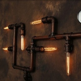 Luminária de parede Arandelas de parede 6 luzes Bronze Finsh Estilo industrial Rústico Lodge Metal