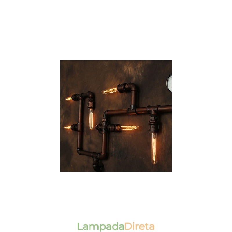 Luminária de parede Arandelas de parede 6 luzes Bronze Finsh Estilo industrial Rústico Lodge Metal