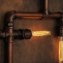 Luminária de parede Arandelas de parede 6 luzes Bronze Finsh Estilo industrial Rústico Lodge Metal