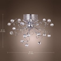 Lustre de Cristal Design Moderno Living 9 Luzes