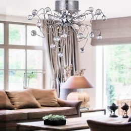 Lustre de Cristal Design Moderno Living 9 Luzes