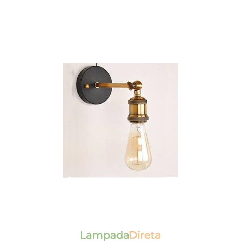 Luminária de parede com cabeça de cobre