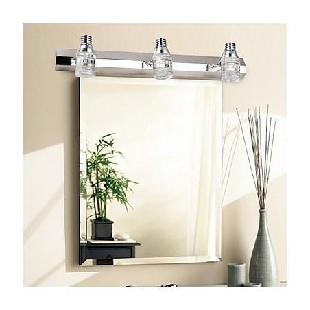 Luminária de parede moderna com cúpula de vidro e espelho frontal Luminária de parede moderna com cúpula de vidro e espelho frontal