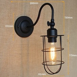Aplique de parede decorativo americano country