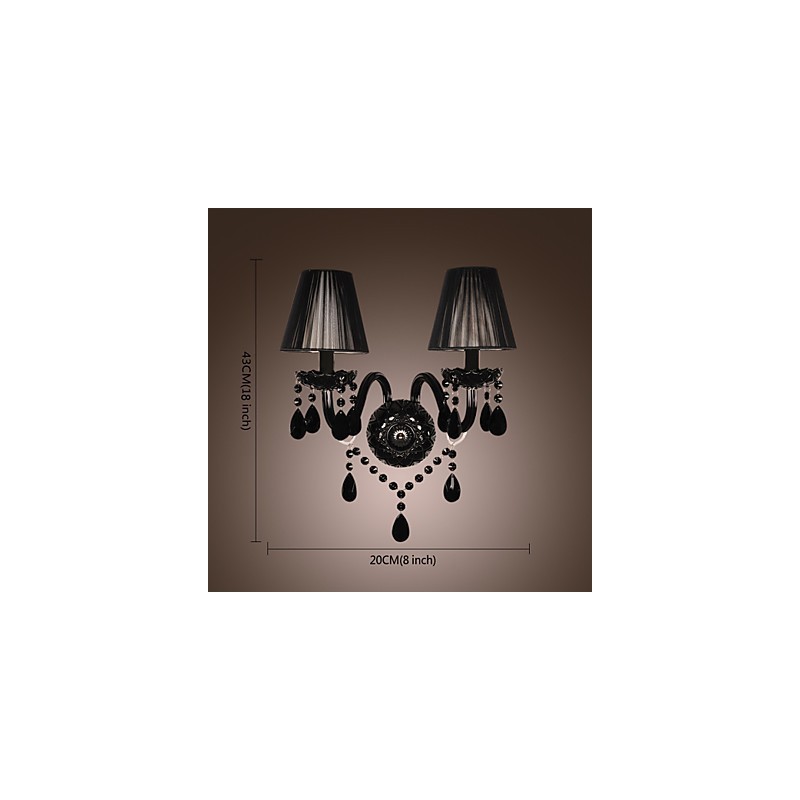 Luzes de parede de cristal de vela vidro contemporâneo moderno