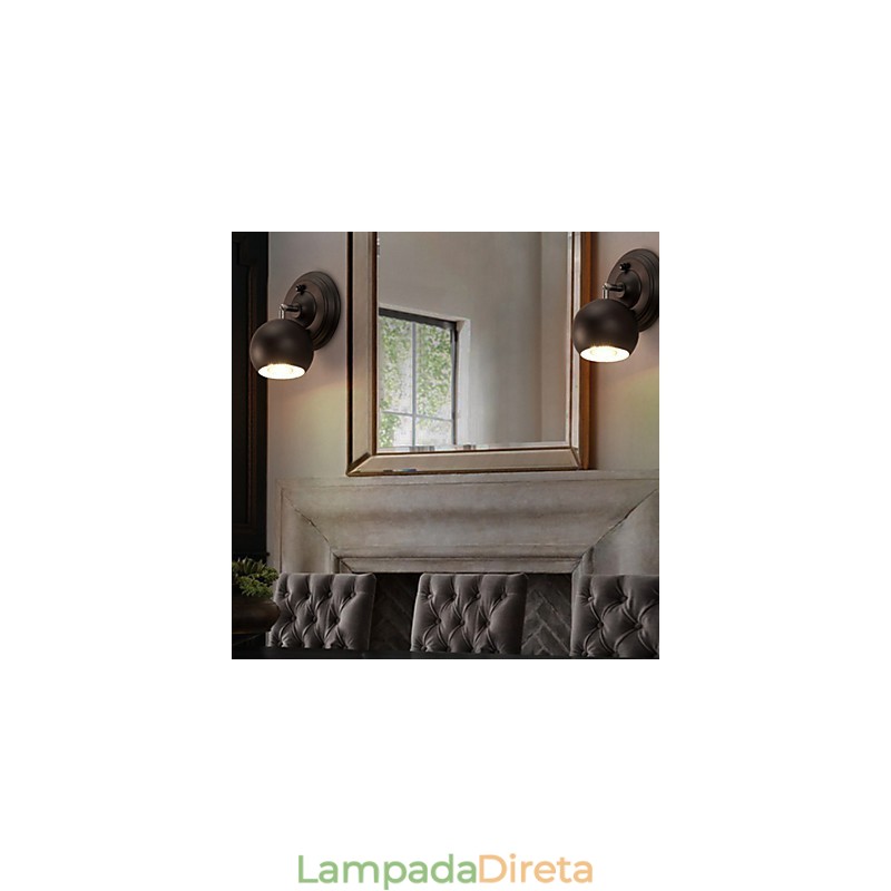 Luminária de parede de ferro forjado criativa Loft Restaurando luzes de maneiras antigas