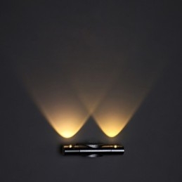 Luminária de parede moderna com luz difusa Design Sci Fi