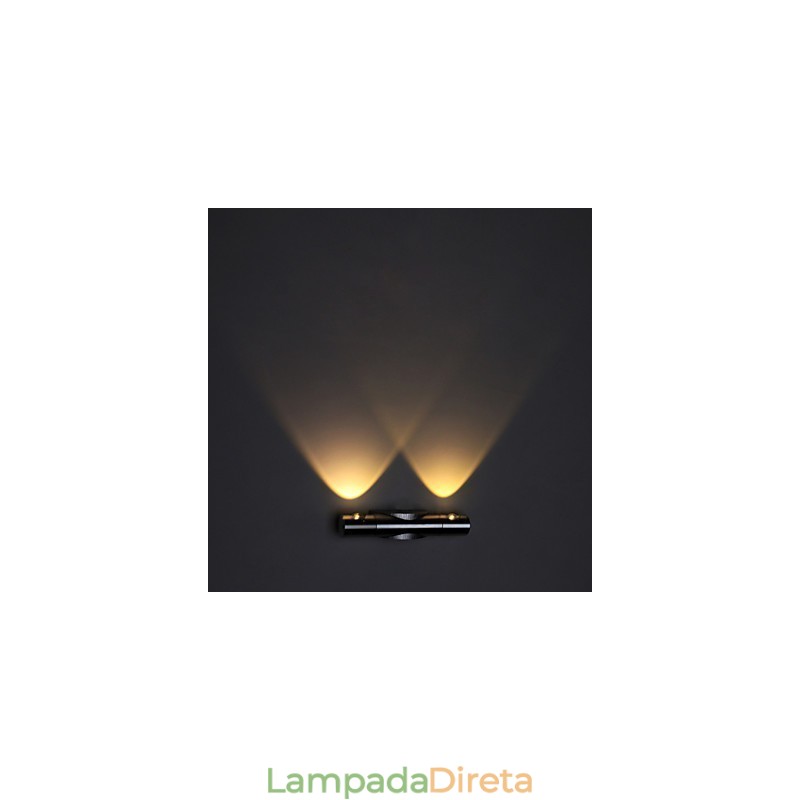 Luminária de parede moderna com luz difusa Design Sci Fi