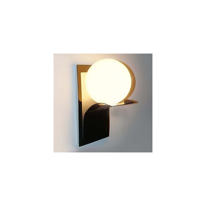 Luminária de parede para banheiro Globo moderno Metal Vidro Galvanoplastia