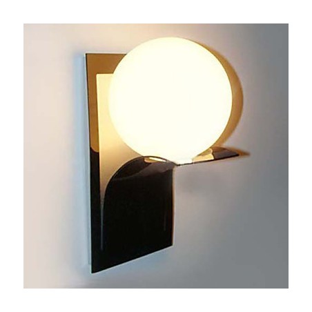 Luminária de parede para banheiro Globo moderno Metal Vidro Galvanoplastia Luminária de parede para banheiro Globo moderno Metal Vidro Galvanoplastia