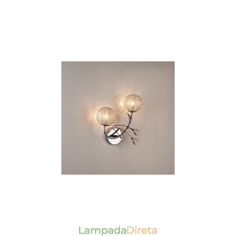 Apliques de parede Cristal Mini Estilo Moderno Contemporâneo Metal