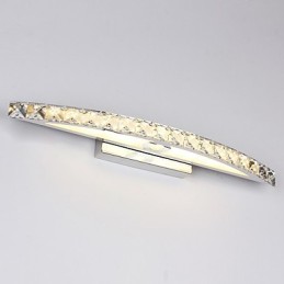 Iluminação de parede de cristal contemporânea de 18 W para banheiro