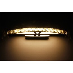 Iluminação de parede de cristal contemporânea de 18 W para banheiro