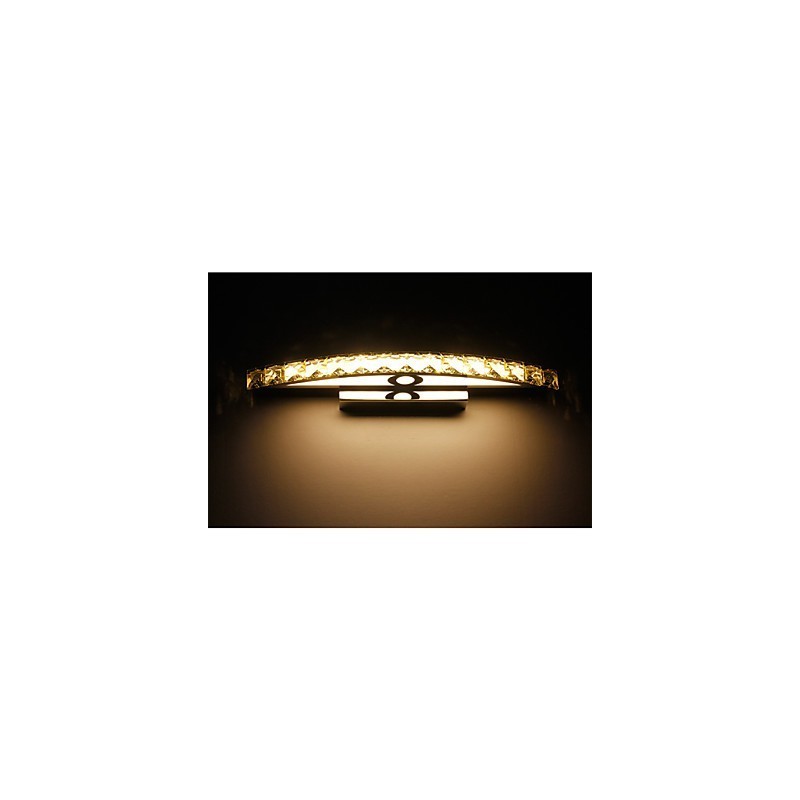 Iluminação de parede de cristal contemporânea de 18 W para banheiro