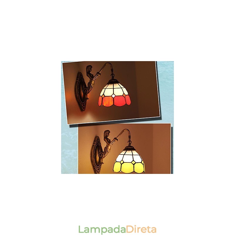 Tipo Europa Restaurando Formas Antigas Luminária de Parede Criativa Luzes de Vidro Mediterrâneas