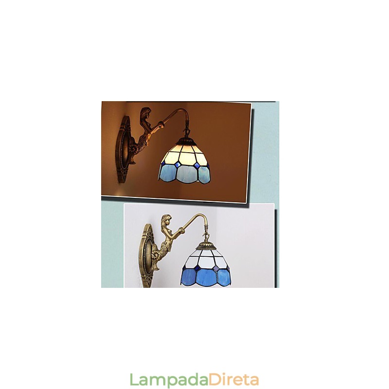 Tipo Europa Restaurando Formas Antigas Luminária de Parede Criativa Luzes de Vidro Mediterrâneas