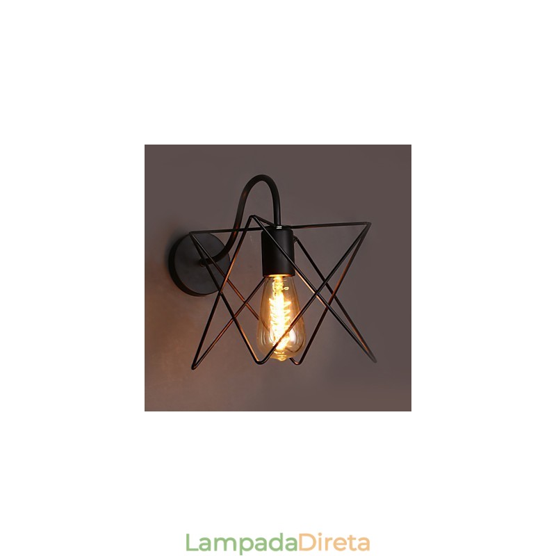 Luminária de parede estilo nórdico retrô para corredor e escada