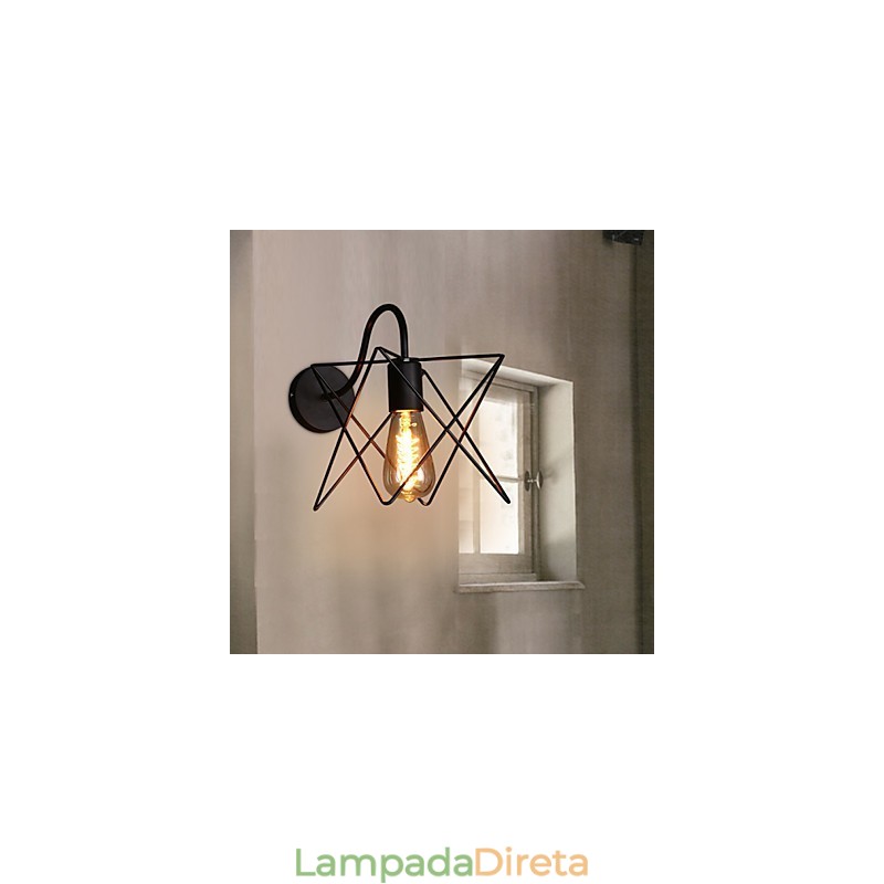 Luminária de parede estilo nórdico retrô para corredor e escada