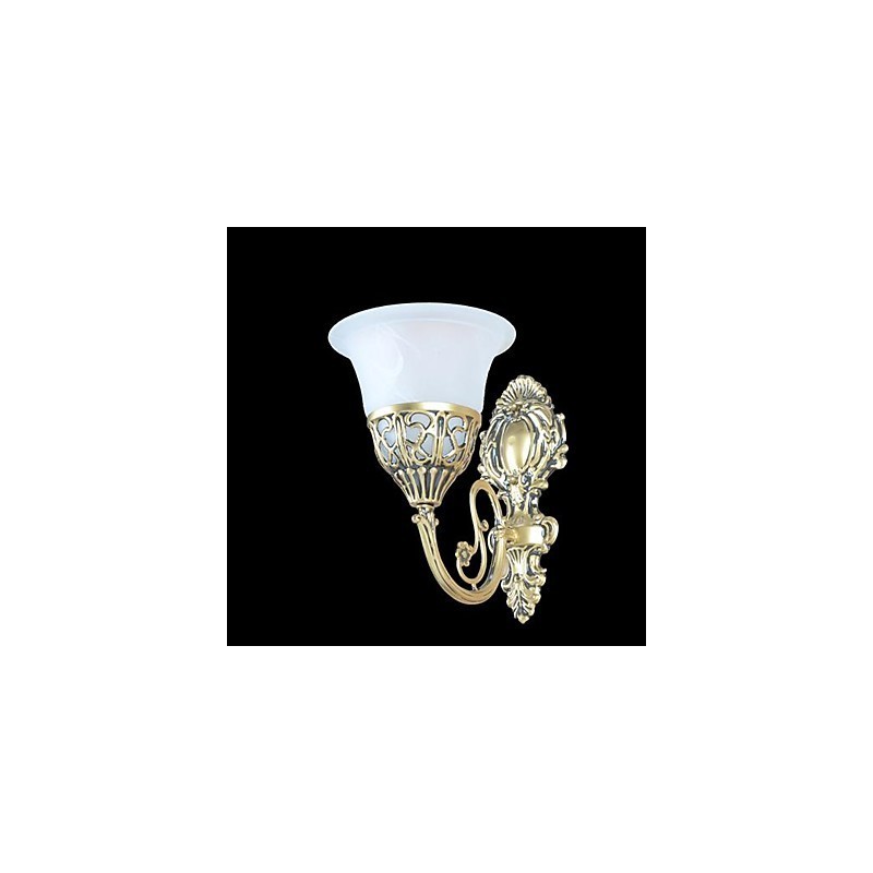 Arandelas de parede de bronze Luzes Moire Vidro Europeu Retro Clássico 220V