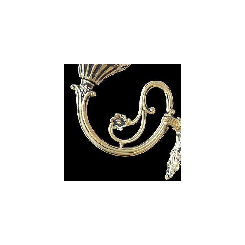Arandelas de parede de bronze Luzes Moire Vidro Europeu Retro Clássico 220V