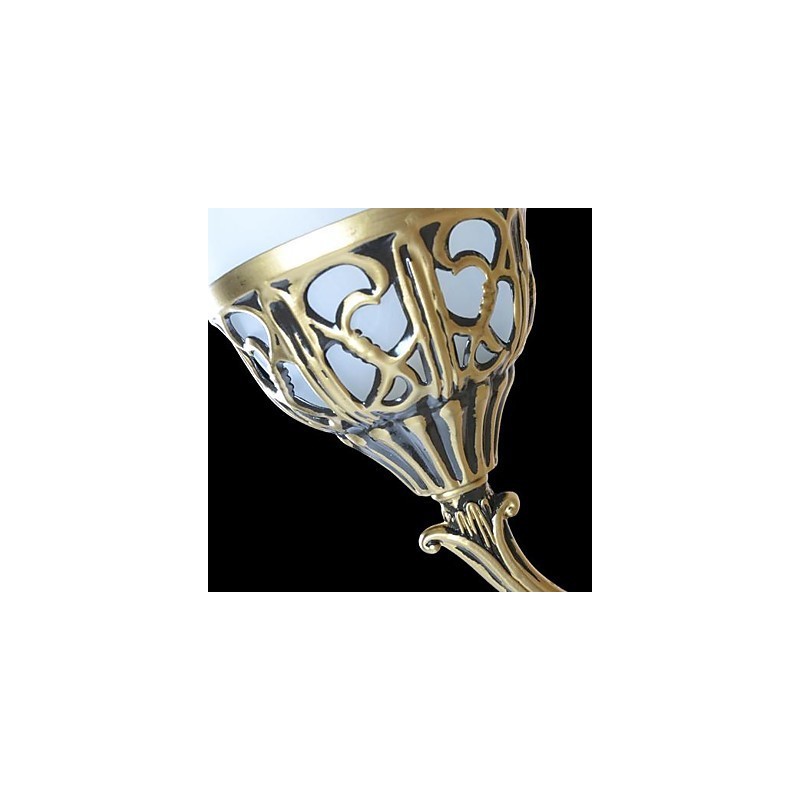 Arandelas de parede de bronze Luzes Moire Vidro Europeu Retro Clássico 220V