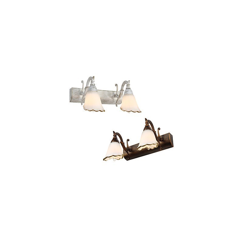 Arandelas de parede Iluminação de banheiro Luzes de parede de leitura Mini estilo rústico Lodge Metal