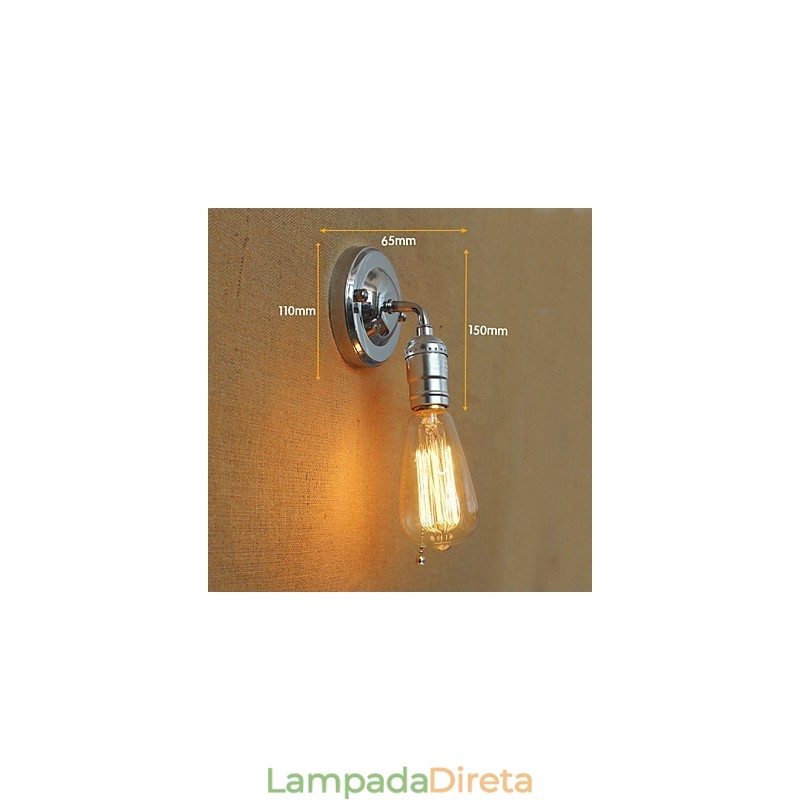 Lâmpada de parede americana rural retrô moderna Edison para corredor e sala de estar
